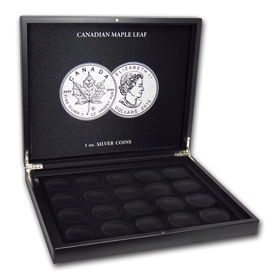 1 oz Canadian Silver Maple Leaf 20-Piece Black Presentation Box 1 oz Canadian Silver Maple Leaf 20-Piece Black Presentation Box